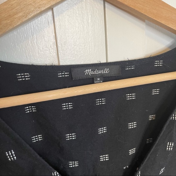 Madewell black and white embroidered top, size medium - Picture 5 of 10